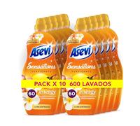 Asevi Suavizante para Ropa Sensations Energy - Suavizante Concentrado para Lavadora con Fragancia Energizante - Esencias Naturales - Suavidad Duradera para Todo Tipo de Tejidos - 10x60 Lavados