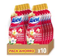 Asevi Suavizante para Ropa Sensations Pasión & Tiaré - Suavizante Concentrado para Lavadora con Fragancia Energizante - Esencias Naturales - Suavidad Duradera para Todo Tipo de Tejidos - 10x60 Lavados