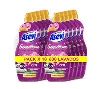 Asevi Suavizante para Ropa Sensations Zen - Suavizante Concentrado para Lavadora con Fragancia Relajante y Calmante - Esencias Naturales - Suavidad Duradera para Todo Tipo de Tejidos - 10x60 Lavados