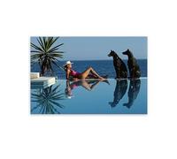 ASEXCE OLGNBY Slim Aarons Fotografía Carteles y Grabados Arte de Pared Nórdico Vista Mar Lienzo Pintura Cuadros Estéticos Para La Decoración De La Sala De Estar 50x70cmx1 Sin Marco