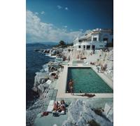 ASEXCE OLGNBY Slim Aarons Fotografía Retro Arte de la Pared Carteles y Grabados Modernos Piscina Lienzo Pintura Cuadros Estéticos para la Decoración del Hogar 50x70cmx1 Sin marco