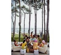 ASEXCE OLGNBY Slim Aarons Fotografía Vintage Arte de la Pared Carteles y Impresiones Nórdicos Fiesta de Picnic Pintura en Lienzo Cuadro Estético para la Decoración del Hogar 50x70cmx1 Sin Marco