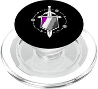 Asexual Gaymer Geek Pride Asex Gamer LGBT Sword Shield PopSockets PopGrip para MagSafe