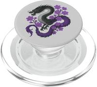 Asexual Japanese Dragon Ace Pride Flag Colors Floral PopSockets PopGrip para MagSafe