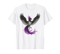 Asexual Phoenix Bird Ace Pride Flag Rising From Ashes Camiseta