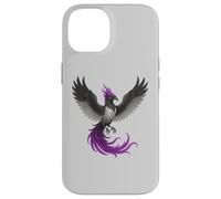 Asexual Phoenix Bird Ace Pride Flag Rising From Ashes Carcasa para iPhone 14