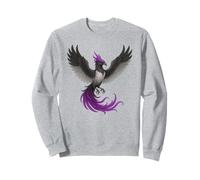 Asexual Phoenix Bird Ace Pride Flag Rising From Ashes Sudadera
