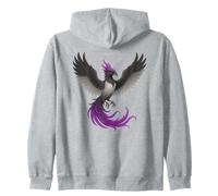 Asexual Phoenix Bird Ace Pride Flag Rising From Ashes Sudadera con Capucha