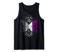 Asexual Pride mariposa lunas ojos y símbolos Camiseta sin Mangas