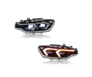 ASFDSG Faro Principal 2 Uds Para F30 2013-2020 Lámpara Frontal De Estilo Coche Faro LED DRL Luces Circulación Diurna Lámparas Señal Para Automóviles Faros Principales(Right-hand Drive)