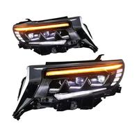 ASFDSG Faro Principal 2 Uds Para Toyota Para Prado 2018-2020 Lámpara Frontal Estilo Faro LED DRL Luces Circulación Diurna Lámparas Señal Automóviles Faros Principales