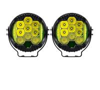 ASFDSG Faro Principal Barra De Búsqueda Led 3 Pulgadas Luz Wok Faros Carretera Proyector Motocicleta 120W Para Volvo Para Jeep 4x4 Todoterreno 12V 24V Faros Principales(3inch yellow 2pcs)