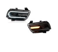 ASFDSG Faro Principal Para Dodge Para Cargador 2011-2014 LED Conjunto Faros Para Automóvil Lámpara Frontal DRL Intermitente Plug And Play Faros Principales(Regular Version RHD)
