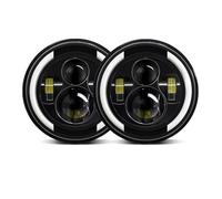 ASFDSG Faro Principal Para Jeep Para Wrangler Unlimited JK 4 Puertas 2007-2015 Universal 7 Pulgadas 180W Led Faro De Motocicleta DRL H4 12V/24V Faros Principales