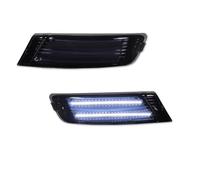 ASFDSG Luces de posición Para Jeep Para Liberty 2005-2007 Luces LED DRL Correr Faros Antiniebla Parachoques Delanteros Señal Giro Coche 12V Marcador lateral(Smoked Lens)