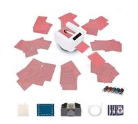 Asfgchh Máquina de distribución automática rotativa a 360 °, con mélangeur/nappe/póker * 3/jetons 100 pièces, máquina de separación portátil, mélangeur jouer recargable