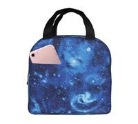 ASFgda Blue Universe Space Galaxy - Lonchera para mujeres y hombres, resistente al agua, reutilizable, para trabajo, oficina, viajes, picnic