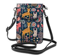 ASFgda Bolso bandolera pequeño con diseño de búho, conejo, pájaro, zorro, con ranura para tarjetas de crédito