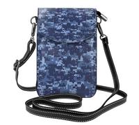 ASFgda Bolso bandolera pequeño con estampado de camuflaje para mujer con ranura para tarjetas de crédito