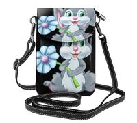 ASFgda Bolso bandolera pequeño con estampado de conejo de Pascua para mujer, con ranura para tarjetas de crédito