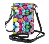 ASFgda Bolso bandolera pequeño con estampado de huevos de Pascua para mujer con ranura para tarjetas de crédito