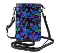 ASFgda Bolso bandolera pequeño con estampado de libélula azul para mujer con ranura para tarjetas de crédito