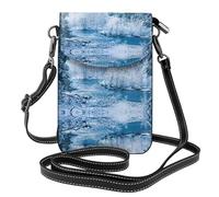 ASFgda Bolso bandolera pequeño con estampado de paisaje nevado para mujer con ranura para tarjetas de crédito