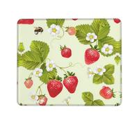ASFgda Bonita alfombrilla de ratón con estampado de fresas con borde cosido, cómoda alfombrilla de mouse con base de goma antideslizante para computadora/cafetería/hogar/oficina