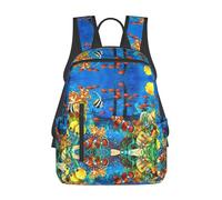 ASFgda Casual The Underwater World - Mochila con estampado de peces tropicales para hombres y mujeres, duradera, ligera, mochila de viaje, correas ergonómicas para los hombros