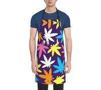 ASFgda Delantal impermeable con estampado de malas hierbas para hombres y mujeres, 2 bolsillos, delantal de chef ajustable para cocina y jardinería