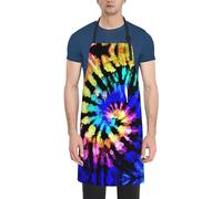 ASFgda Delantal impermeable con estampado de tribu exótica para hombres y mujeres, 2 bolsillos, delantal de chef ajustable para cocina y jardinería