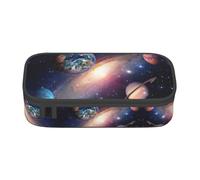 ASFgda Estuche de gran capacidad con estampado de planeta universo duradero, bolsa de cosméticos portátil, bolsa de almacenamiento de papelería de oficina.