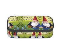 ASFgda Estuche para lápices con estampado de gnomos coloridos de gran capacidad, bolsa de cosméticos portátil, bolsa de almacenamiento de papelería de oficina.