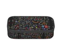 ASFgda Estuche para lápices con fórmula matemática duradera de gran capacidad, bolsa de cosméticos portátil, bolsa de almacenamiento de papelería de oficina.