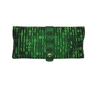 ASFgda Estuche portátil de cuero con estampado de Hacker Era, organizador de gafas de sol, estuche ligero para gafas de sol para hombres y mujeres