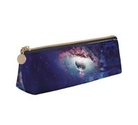 ASFgda Estuche triangular con estampado de universo abstracto, estuche con cremallera para bolígrafos, papelería, maquillaje, escuela, oficina y viajes