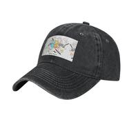 ASFgda Gorra de béisbol con estampado de cerebro humano para hombre y mujer, ajustable, de algodón, con ala curvada, para deportes al aire libre, Negro, Talla única