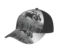 ASFgda Gorra de béisbol unisex ajustable con estampado de tractor y agricultura, de secado rápido, transpirable, ligera, para hombres y mujeres, deportes al aire libre, color negro