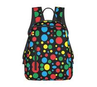 ASFgda Mochila casual con estampado de lunares Twister para hombres y mujeres, duradera, ligera, mochila de viaje, correas ergonómicas para los hombros
