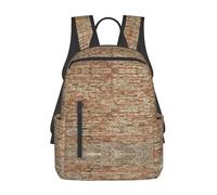 ASFgda Mochila casual con estampado de pared de ladrillo para hombres y mujeres, duradera, ligera, mochila de viaje, correas ergonómicas para los hombros