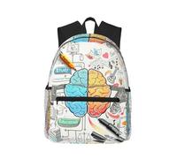 ASFgda Mochila clásica básica de viaje con estampado de cerebro humano, mochila escolar universitaria, mochila impermeable casual para la universidad, viajes, trabajo