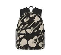 ASFgda Mochila clásica básica de viaje con estampado de guitarra, mochila escolar universitaria, mochila impermeable casual para la universidad, viajes, trabajo