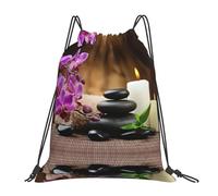 ASFgda Mochila deportiva con cordón y estampado de piedra Zen, bolsa de almacenamiento para gimnasio, viajes, yoga, playa, mochila para hombres y mujeres