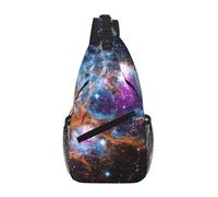 ASFgda Moda ligera Universo Galaxy Space. Bolso bandolera con estampado en el pecho y hombro, mochila cruzada casual para hombre