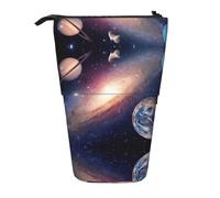 ASFgda Standing Universe Galaxy Outer Space - Estuche telescópico para bolígrafos, portalápices portátil, bolsa de almacenamiento para cosméticos