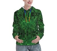 ASFgda Sudadera con capucha para mujer con estampado de Hacker Era, sudadera casual de moda con bolsillo canguro, Negro, S