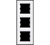 Asfora - Marco, juego de 3 marco vertical, schneider electric, de colour blanco, new