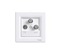 Asfora - Sat sat tv lata end, completo, antena, schneider electric, blanco, nuevo