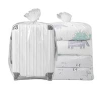 Asfrode 10 Piezas 100x150cm 227L Bolsas de Almacenamiento de Plástico Transparente, Bolsas Gigantes Reutilizables para Equipaje, Ropa Antipolvo e Impermeables
