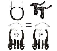 Asfrode Juego de frenos de bicicleta, frenos en V de aluminio, juego de frenos delanteros y traseros para Shimano, bicicleta de montaña, frenos en V, apto para la mayoría de bicicletas, bicicletas de